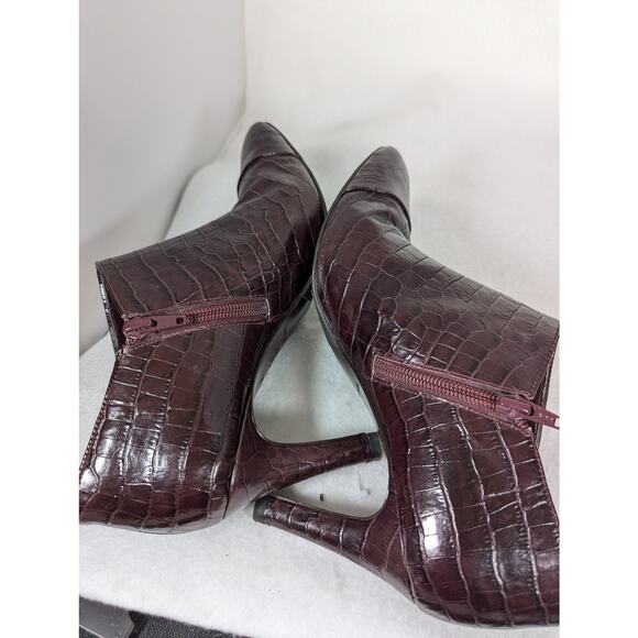 Antonio MelaniAnkle boots brown 7.5Croc print on leather High heel 3.5" See Desc - Picture 5 of 13